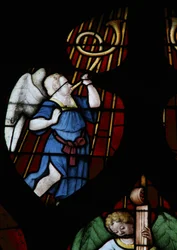 Window depicting a Musical Angel