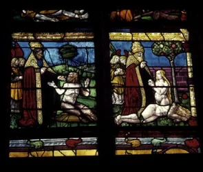 Window depicting the Creation of Adam and Eve
