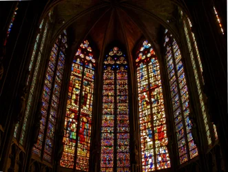 Window depicting the east end lancets