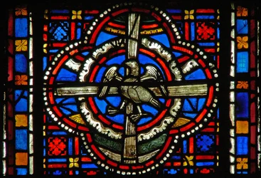 Window s2-C depicting the Holy Spirit
