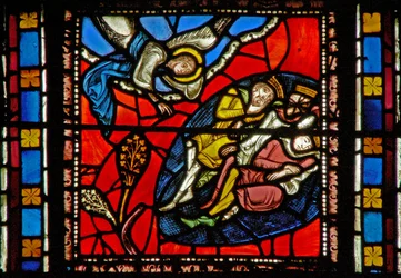 Window s2-C depicting the Magi are warned in a dream