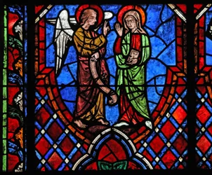 Window depicting the Annunciation