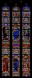 Window w0 depicting Christ and five saints including St Helen