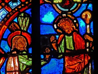 Window w0 depicting a Resurrection scene: Noli Me Tangere