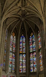 Window depicting the Apse Windows w1, w1 and w2