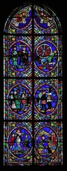 Window w.101 depicting scenes from the life of St Pantaleon