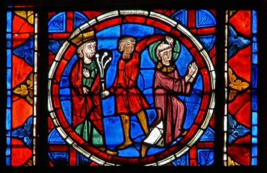 Window depicting the Flagellation of St Gervais