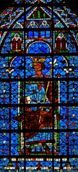 Window w122 depicting a king