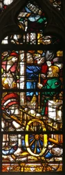 Window depicting a scene from the life of St Nicholas