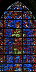 Window w127 (upper figure) depicting a king