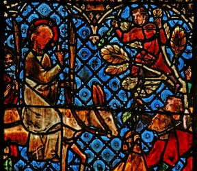 Window w12 depicting the Entry to Jerusalem