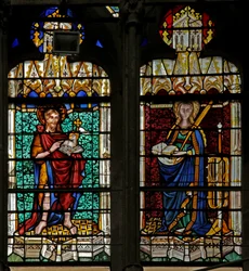 Window depicting St John Baptist and St Catherine