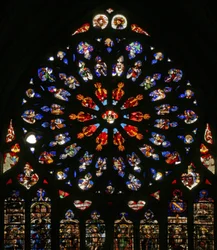 God, Seraphims, Musical Angels, and Ten Apostles, Patron Saints of the Canons: St James, St Christopher, St Charlemagne