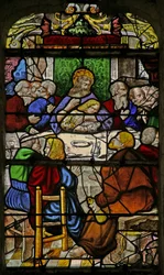 Window w1 depicting the Last Supper