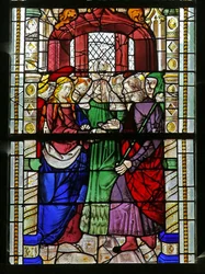 Window depicting the Marriage of the Virgin Mary