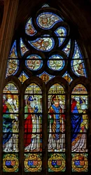 Window depicting St Marceau(?), St Remi, St Martin and St Denis