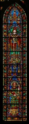 Window w201 depicting St Stephen and St Clement