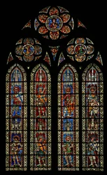 Window w203 depicting a saint knight