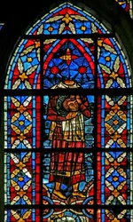 Window depicting St Savinien Carries His Head
