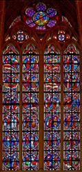 Window depicting scenes from life of St Nicholas
