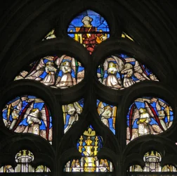 Window depicting St James and angels