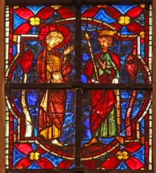 Window depicting St John the Baptist before Herod