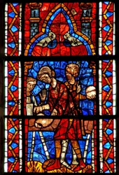 Window depicting donors - bakers