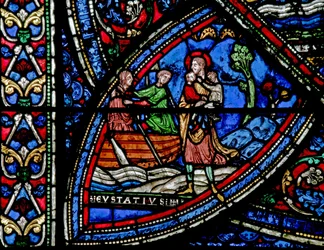 Life of St Eustache: The Boatman Takes His Wife