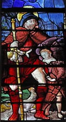 Window depicting St Roche
