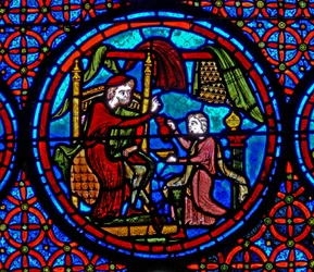 Window w23 depicting the Parable of Dives and Lazarus