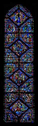 Window depicting the Birth of Christ