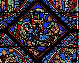 Window depicting the Nativity
