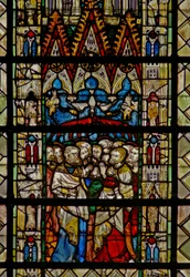 Window depicting Pentecost