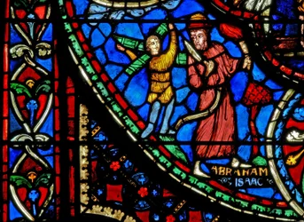 Window depicting Abraham about to sacrifice Isaac