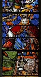 Window w3 depicting a Bishop saint