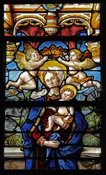Window depicting the Virgin and Child