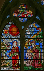 Window 40 depicting the Creation and creation of Adam