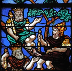 Window depicting Kings and a Prophet on the Tree of Jesse