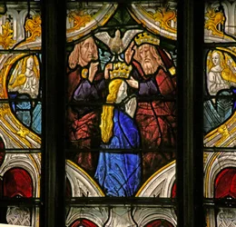 Window depicting the Coronation of the Virgin