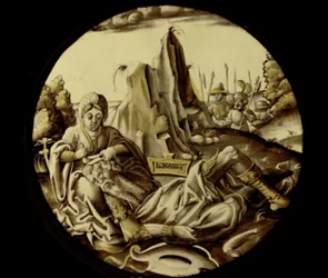 Window w69 Depicting Delilah Cutting Samson