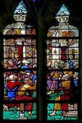 Window depicting Pentecost