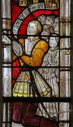Window w6 depicting a donor and family