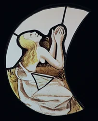 Window w71 Depicting a Woman Resurrecting at the Last Judgement