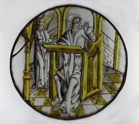 Window w76 Depicting St Matthew with His Symbol Angel