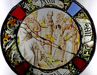 Window w79 Depicting Christ and the Woman Taken in Adultery