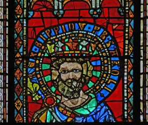 Window depicting Pepin the Short