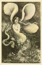 Woman Dressed as a Butterfly