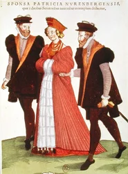 Woman from Nuremburg Being Escorted to the Temple by Two Senators, 1572