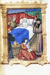 Woman in a death-bed scene with John the Baptist, c.1475-1500