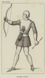 13th Century, Archer-Pedestrian (engraving)